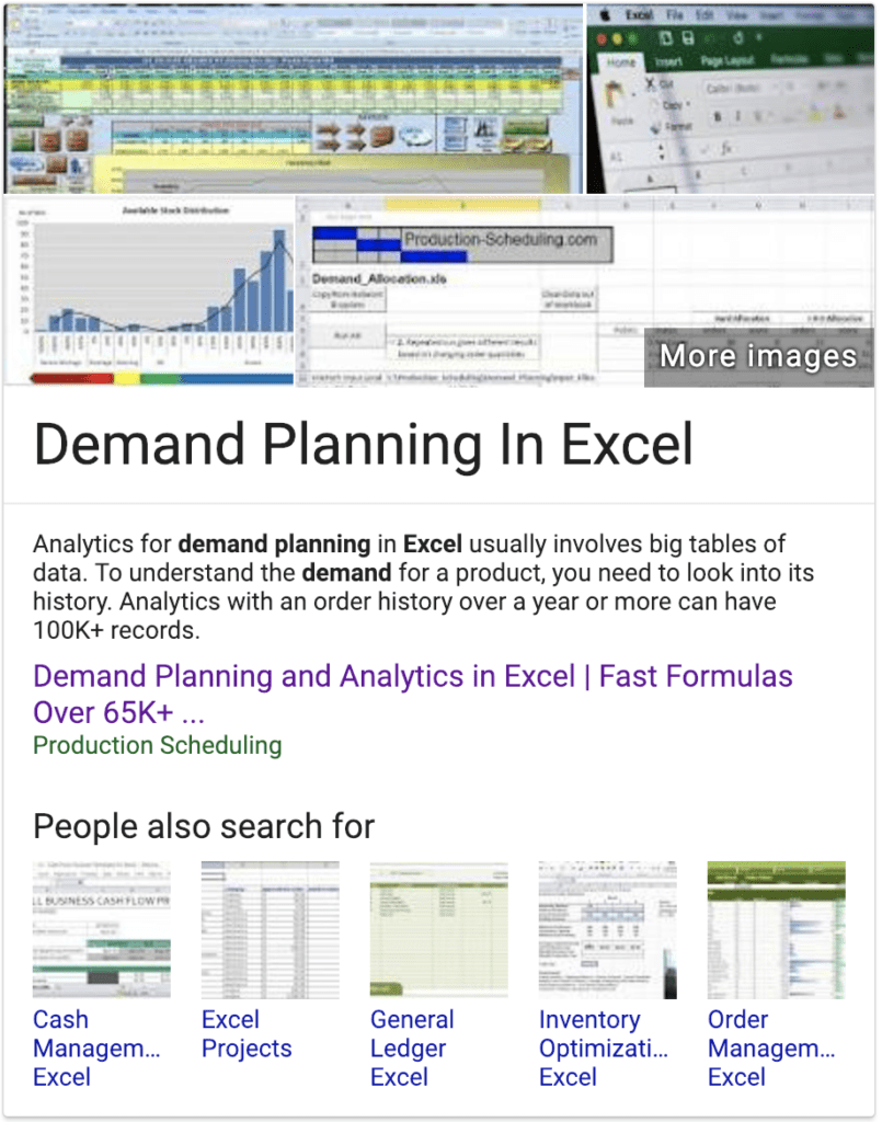 Demand Planning in Excel