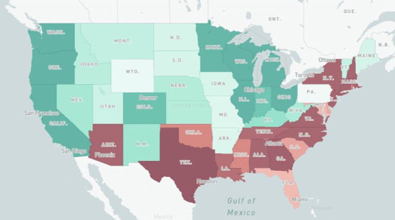 Heat map by state