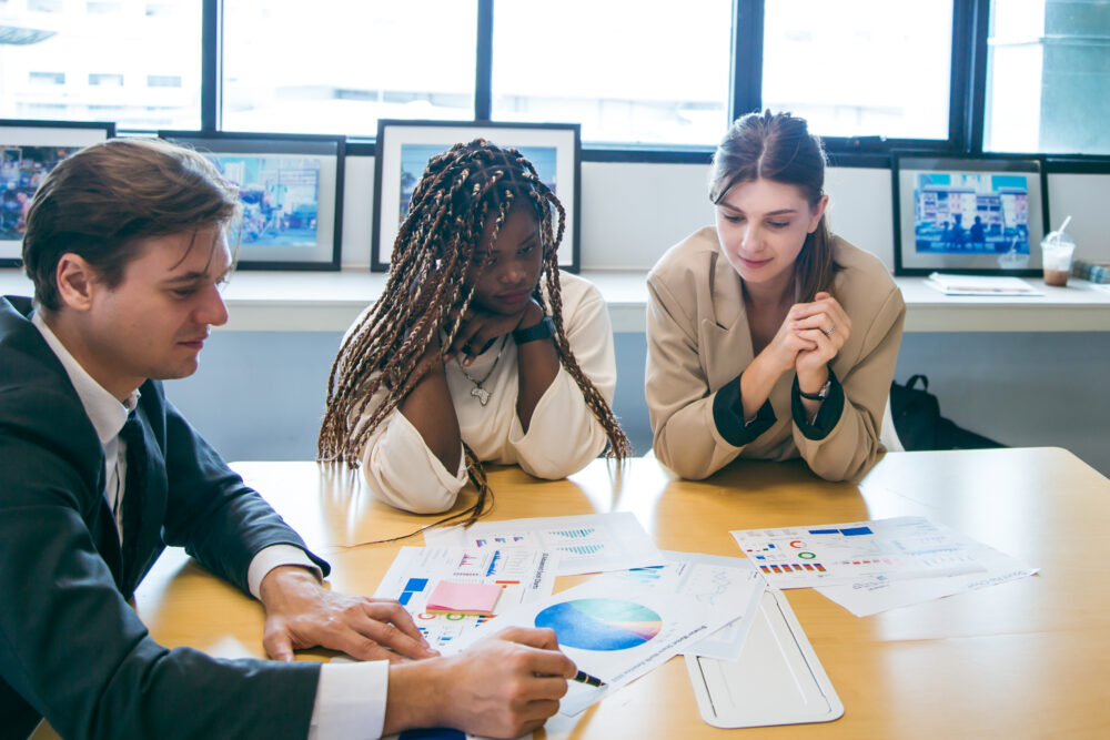 professional businessman person team group meeting to discussion in strategy work presentation